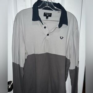 Bundle Deal: True Religion Long Sleeve Shirt & Denim & Flower Sweater